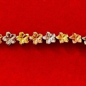 Color 14k (7.8gr) solid gold bracelet 🌸 Flower